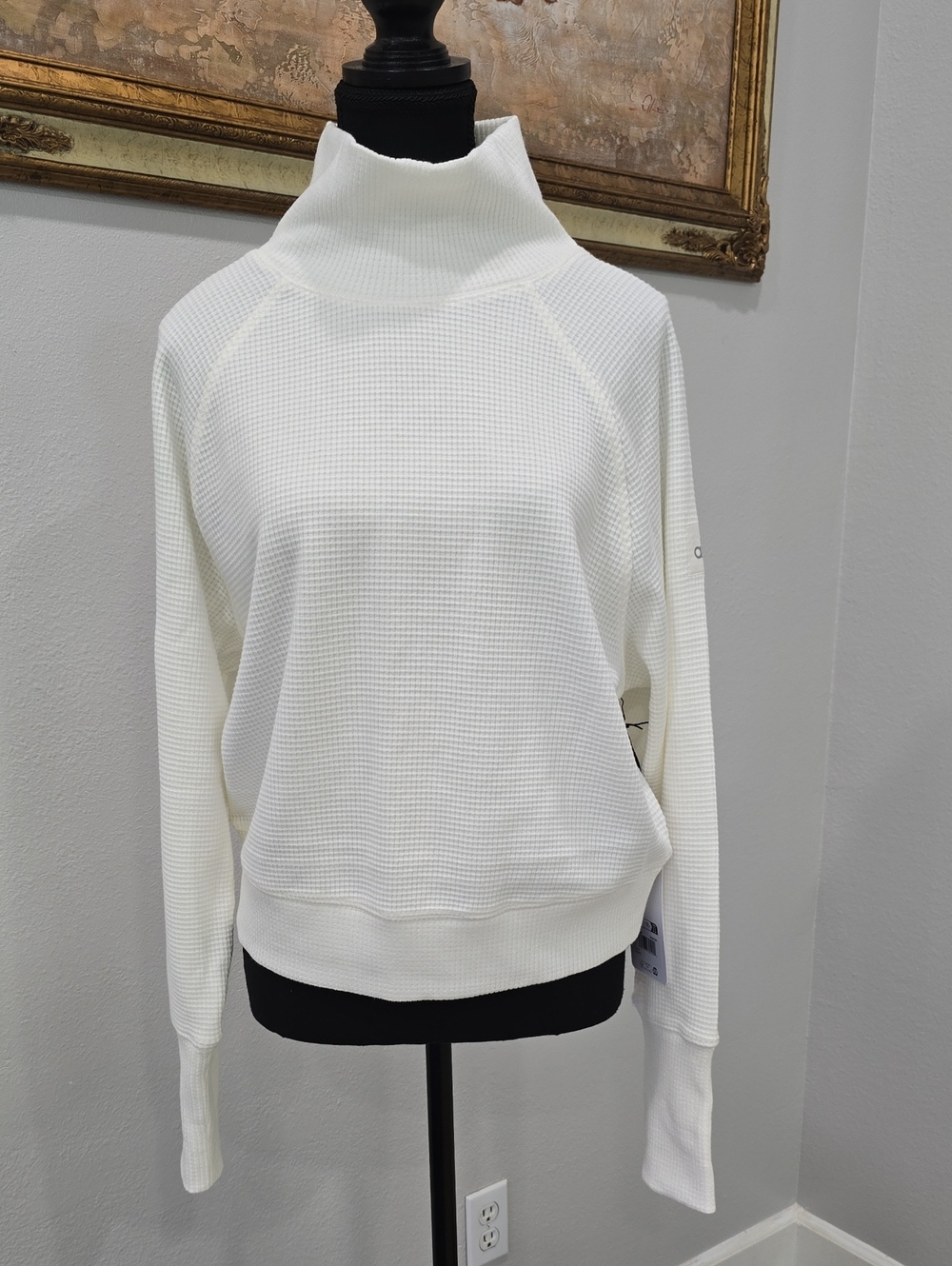 ALO Waffle Weekend Escape Mock Neck Long Sleeve - Picture 2 of 12